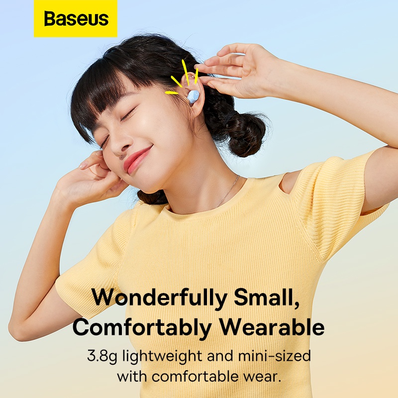 Tai Nghe Bluetooth Baseus WM02+ | Pin Khủng 50 Giờ, Màn Hình LED Báo Pin Tiện Lợi