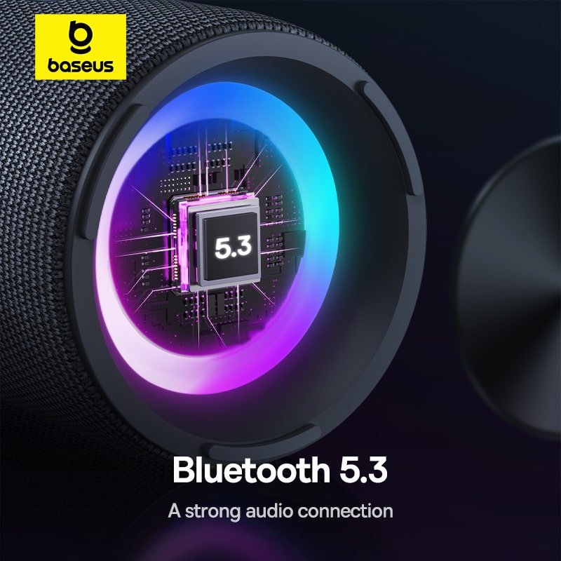 Loa Di Động Baseus AeQur 30 Air | Bluetooth 5.3, Chống Nước IPX5, Đèn LED RGB