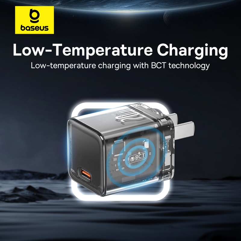 Củ Sạc Baseus GaN5 20W PD Type-C | Chân Gập Tiện Lợi, Sạc Nhanh An Toàn