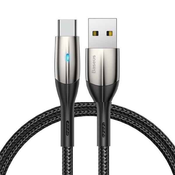 Cáp sạc nhanh Baseus Horizontal Data Cable (Có đèn LED) USB to TypeC / iPhone