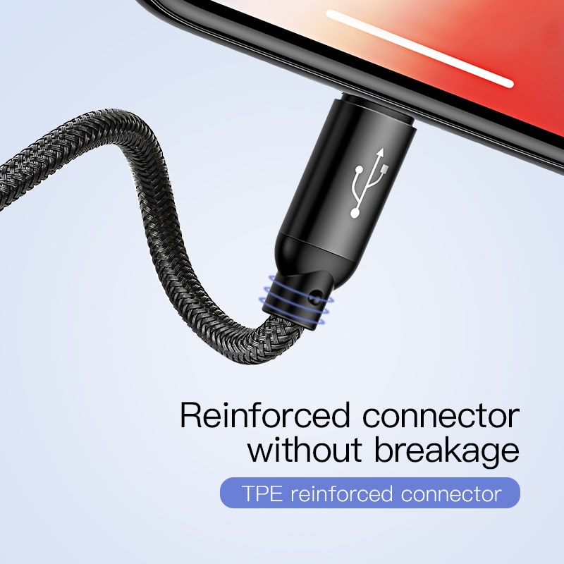 Cáp Sạc Đa Năng Baseus 3 Màu 3.5A | 3 trong 1 USB to  M+L+C, Chống Rối, Dây Dù Bền