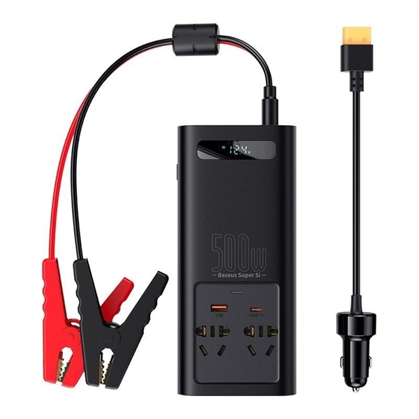 Bộ Chuyển Đổi Dòng Điện Xe Hơi Baseus Super Si Power Inverter 500W (220V CN/EU )