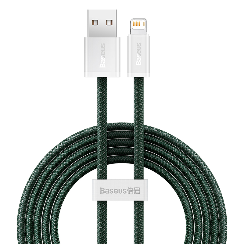 Cáp Sạc Nhanh Baseus Dynamic 2 USB to Ln 2.4A | Bện Dù Siêu Bền, Chống Rối, Dài 1m/2m
