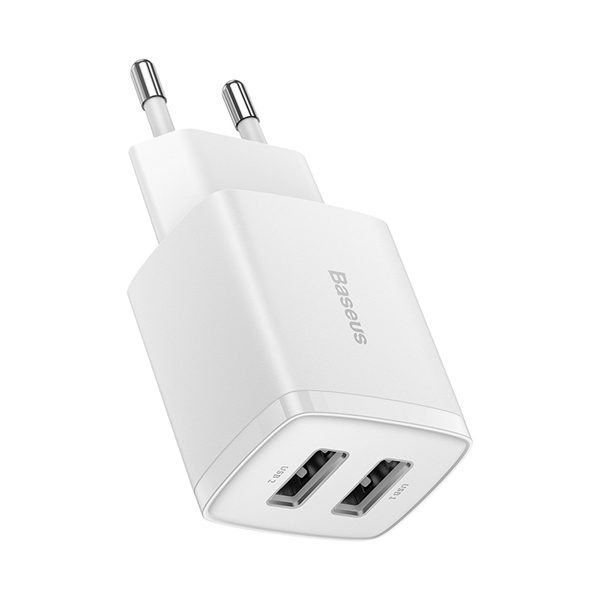 Củ Sạc Baseus 2 Cổng USB 10.5W | Sạc An Toàn Cho Điện Thoại & Phụ Kiện