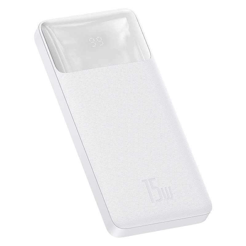 Sạc Dự Phòng Baseus Bipow 15W | 10K / 20K / 30K mAh, Màn Hình LED Báo Pin, Sạc 3 Cổng