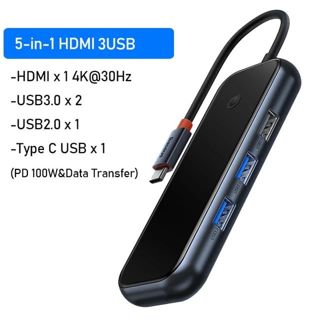 Hub Mở Rộng Kết Nối Đa Năng Baseus AcmeJoy HUB Docking Station Cho Macbook Laptop iPad Điện Thoại