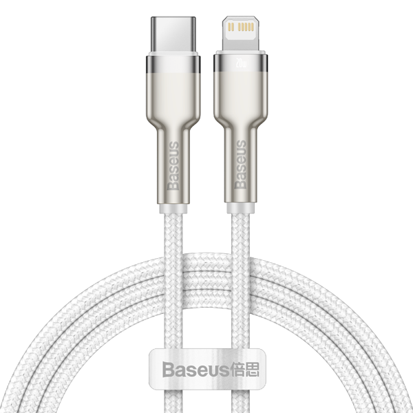 Cáp Sạc Nhanh Baseus Cafule Metal 20W Type-C to Ln | Đầu Hợp Kim Kẽm, Dây Dù Siêu Bền