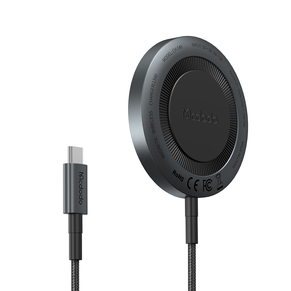 Đế Sạc Không Dây Mcdodo Magnetic 15W | Sạc Nhanh Qi, Thiết Kế Hợp Kim Bền Bỉ