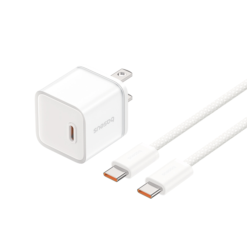 Bộ Sạc Baseus GaN5S Mini 20W/30W | Kèm Cáp Type-C, Công Nghệ GaN Siêu Nhỏ