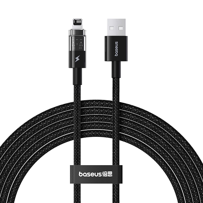 Cáp Sạc Siêu Bền Baseus Gem 2.4A USB to Ln | Dây Dù Chống Đứt, Đầu Trong Suốt