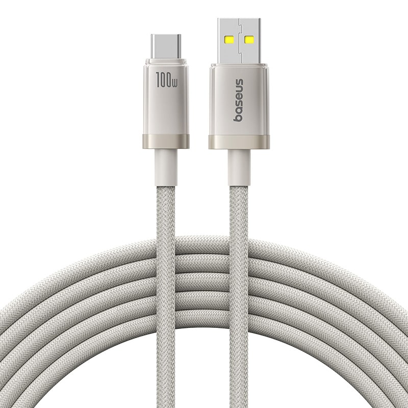 Cáp Sạc Nhanh Baseus Titanium Alloy 100W USB to Type-C | Đầu Hợp Kim Titan Siêu Bền