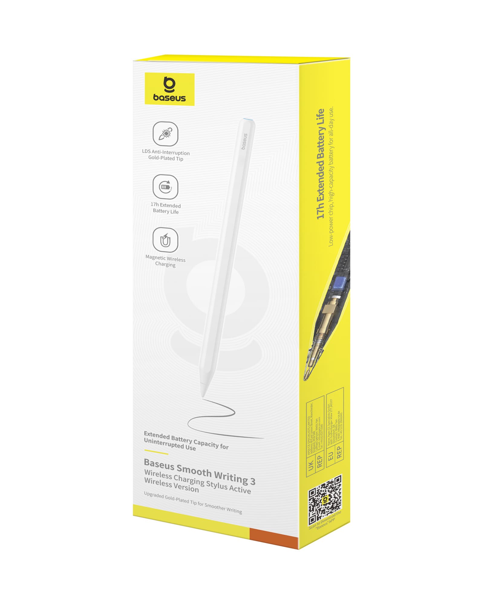 Bút Cảm Ứng Sạc Không Dây Baseus Smooth Writing 3 | Hít Nam Châm, Chống Tì Tay