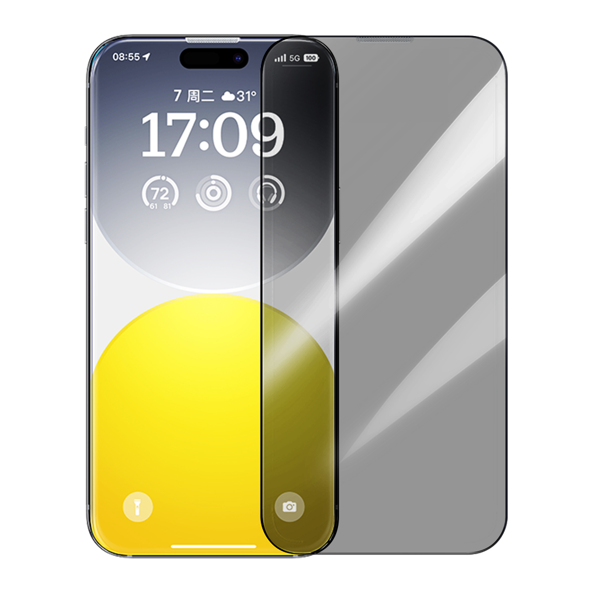 Cường Lực Tích Hợp Chống Bụi Cho iP15 OS-Baseus Sapphire Series HD Tempered-Glass Screen Protector (with Built-in Dust Filter) for iP 15