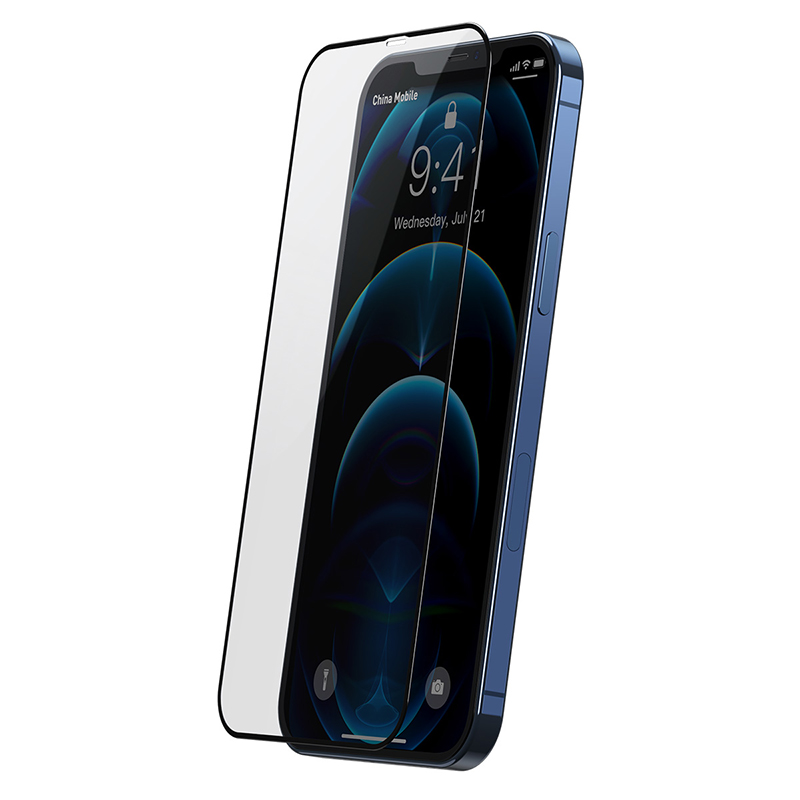 Kính cường lực 3D tràn viền dùng cho iPhone 12 Series Baseus full-Screen Curved Tempered Glass (Bộ 2 miếng, 0.3mm, Full Coverage Screen protector)