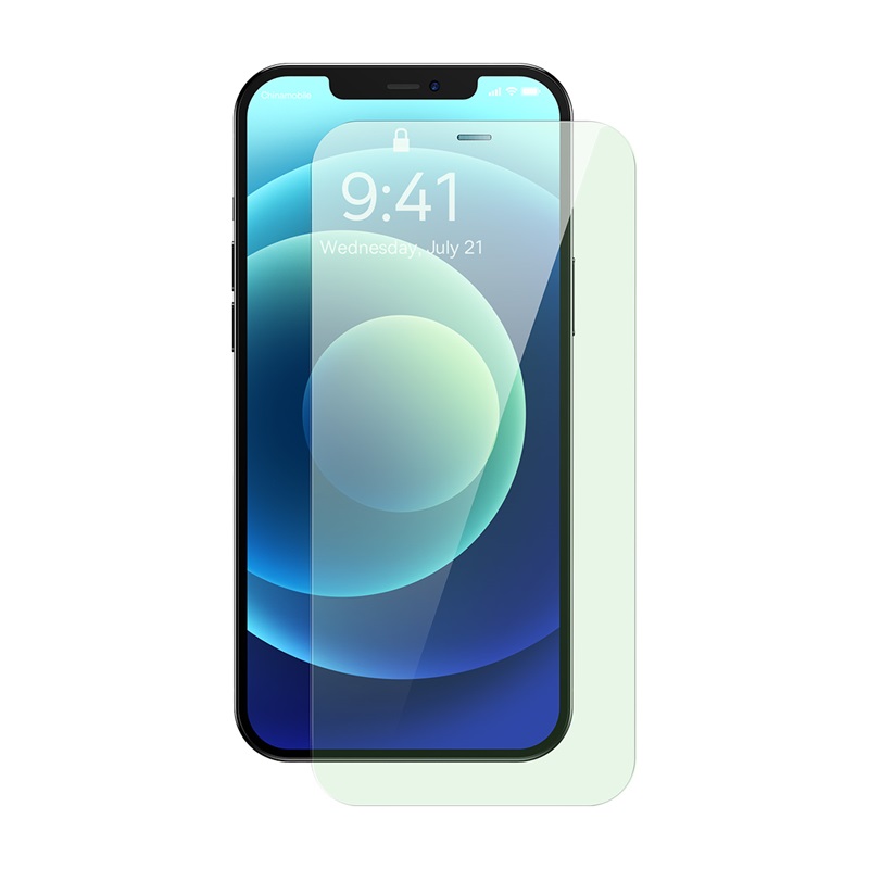 Cường Lực Baseus Crystal 0.3mm cho iP12 | Chống Va Đập, Chống Bám Vân Tay, Kèm Khung Dán