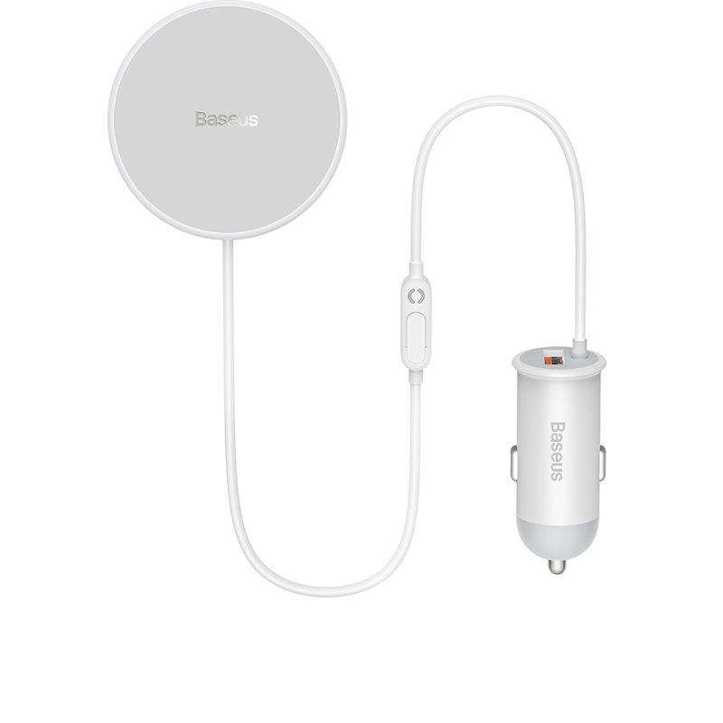 Tẩu Sạc Nhanh Baseus CW01 40W | Kèm Giá Đỡ Sạc Không Dây 15W Hít Nam Châm