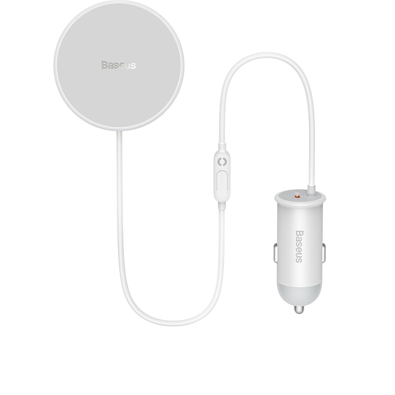 Tẩu Sạc Nhanh Baseus CW01 40W | Kèm Giá Đỡ Sạc Không Dây 15W Hít Nam Châm