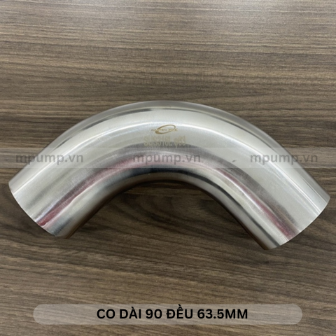 Co dài 90 độ đều inox vi sinh