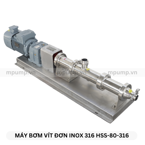 Máy bơm vít đơn inox 316 HSS-80-316