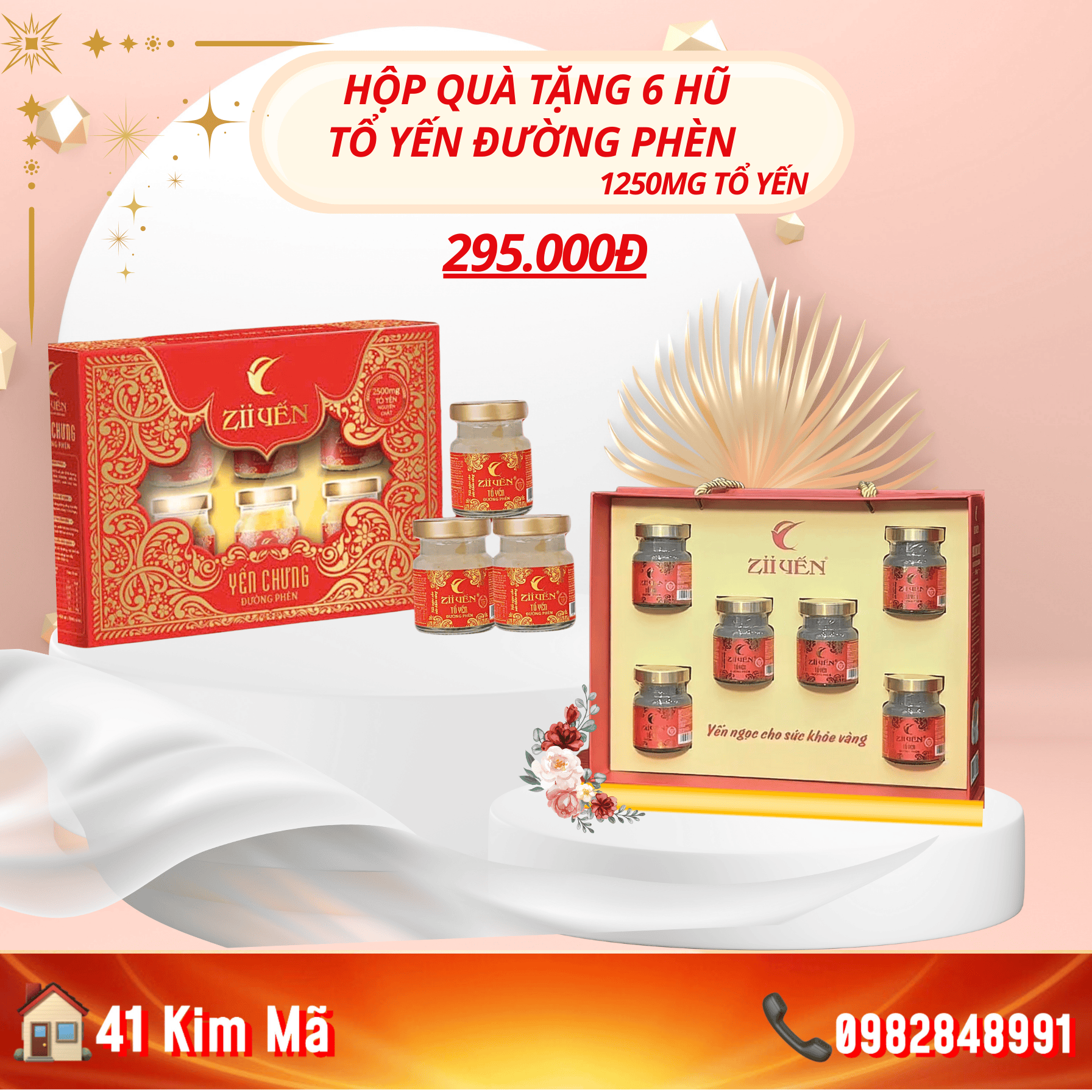 Yến Chưng Đường Phèn 1250mg Tổ Yến