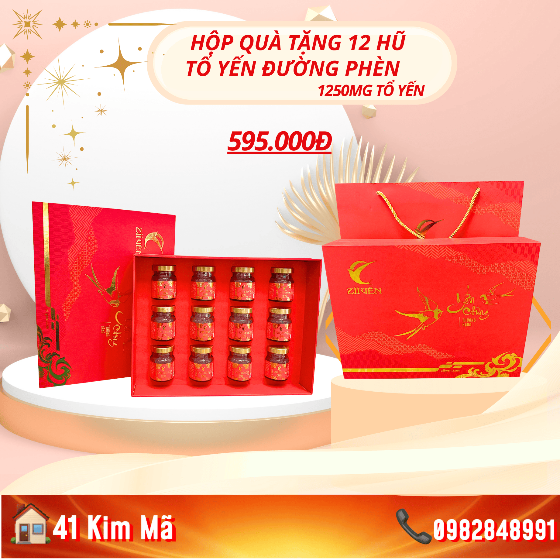 Yến Chưng Đường Phèn 1250mg Tổ Yến