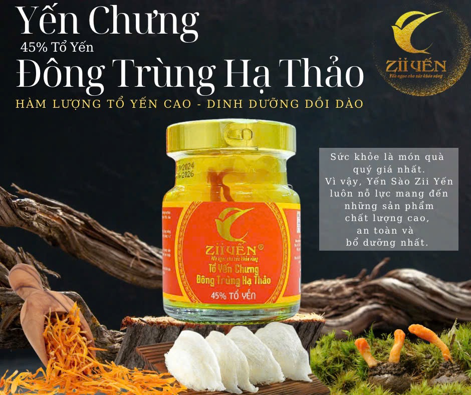 Tổ Yến Đông Trùng Hạ Thảo 3000mg Yến