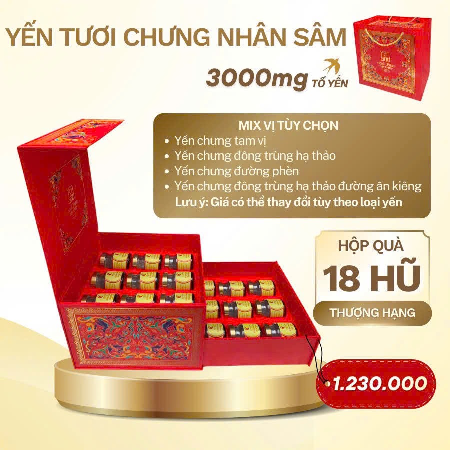 Tổ Yến Nhân Sâm 3000mg Yến