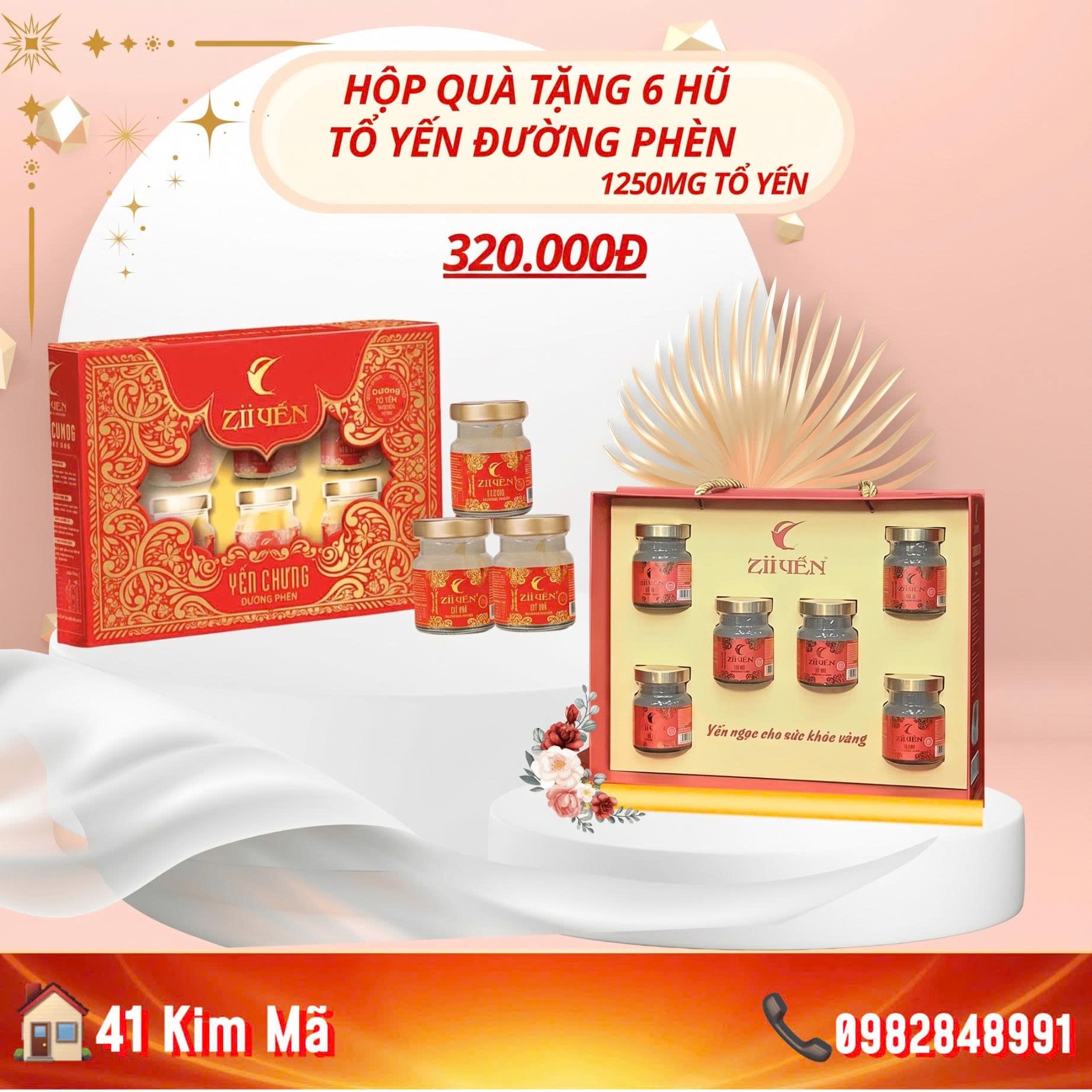 Yến Chưng Đường Phèn 1250mg Tổ Yến
