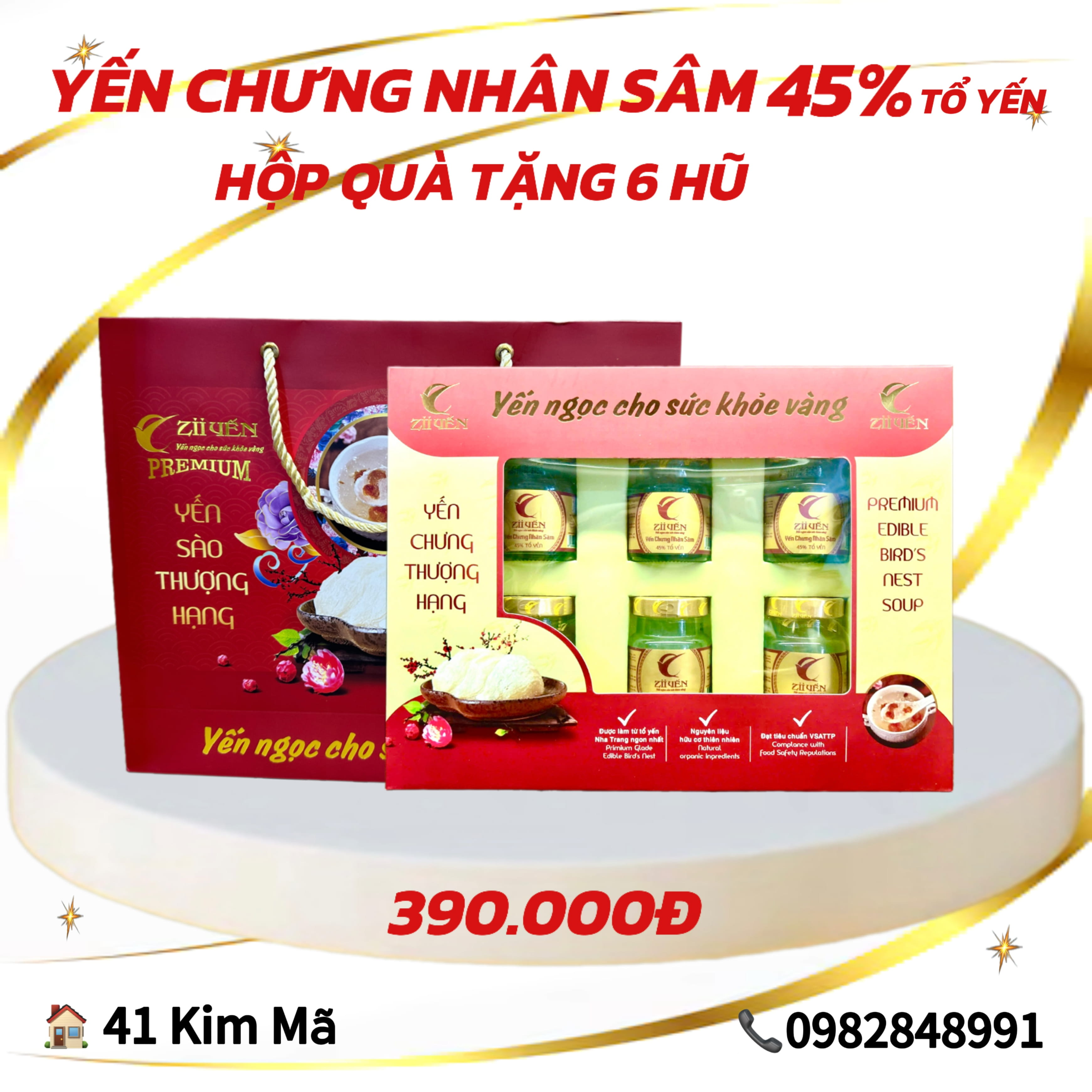 Tổ Yến Nhân Sâm 3000mg Yến