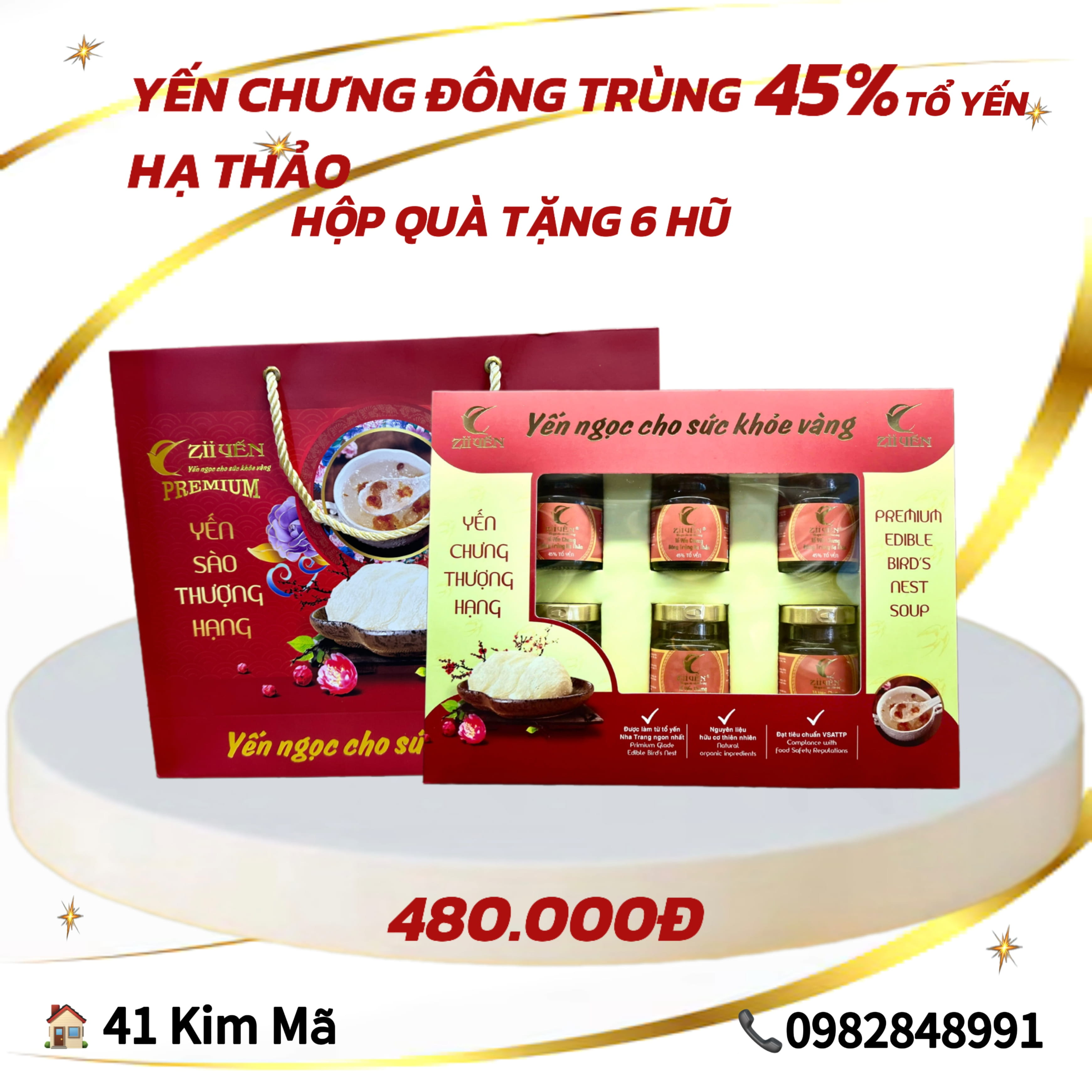 Tổ Yến Đông Trùng Hạ Thảo 3000mg Yến