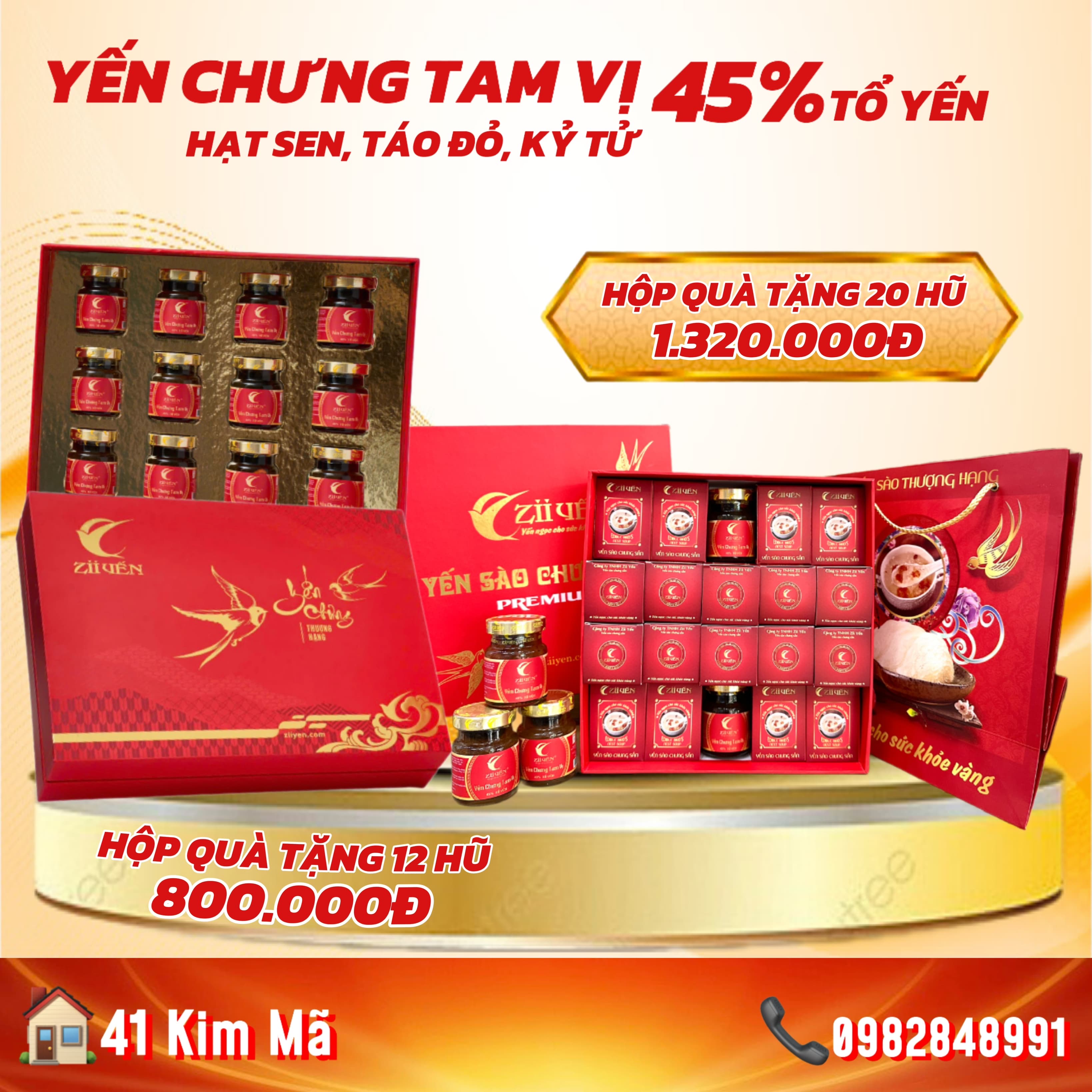 Tổ Yến Chưng Tam Vị 3000mg Tổ Yến