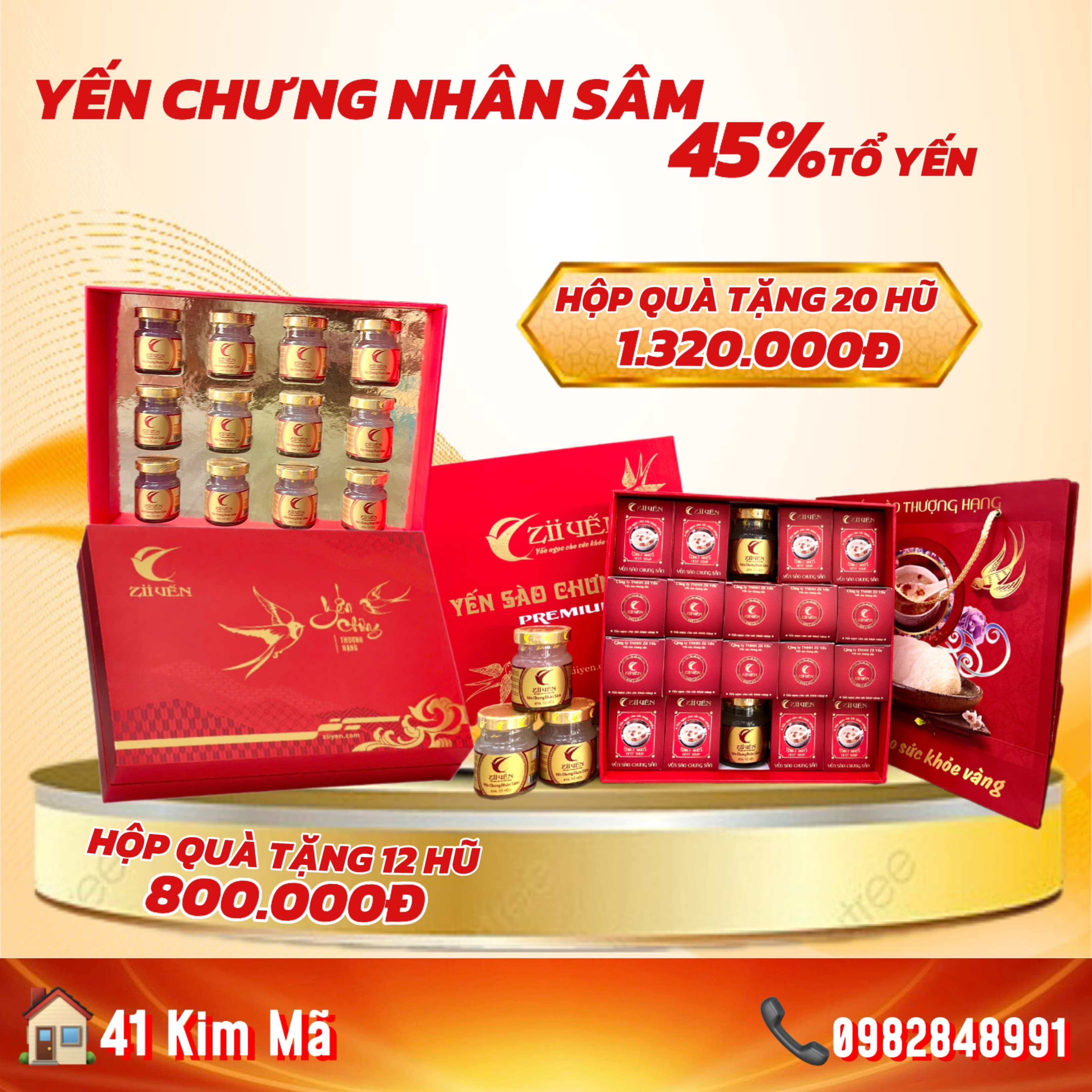 Tổ Yến Nhân Sâm 3000mg Yến