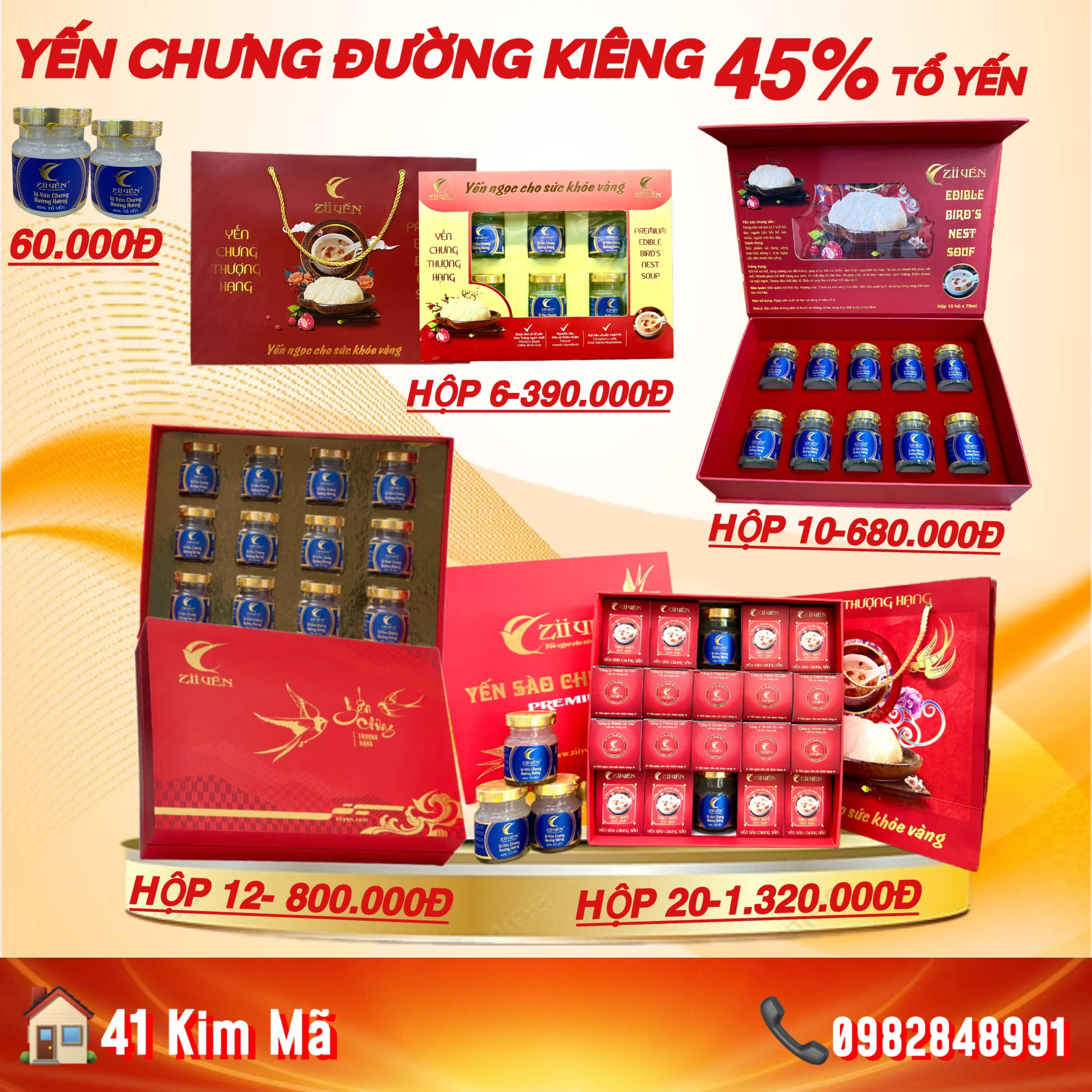 Tổ Yến Đường Kiêng 3000mg Yến