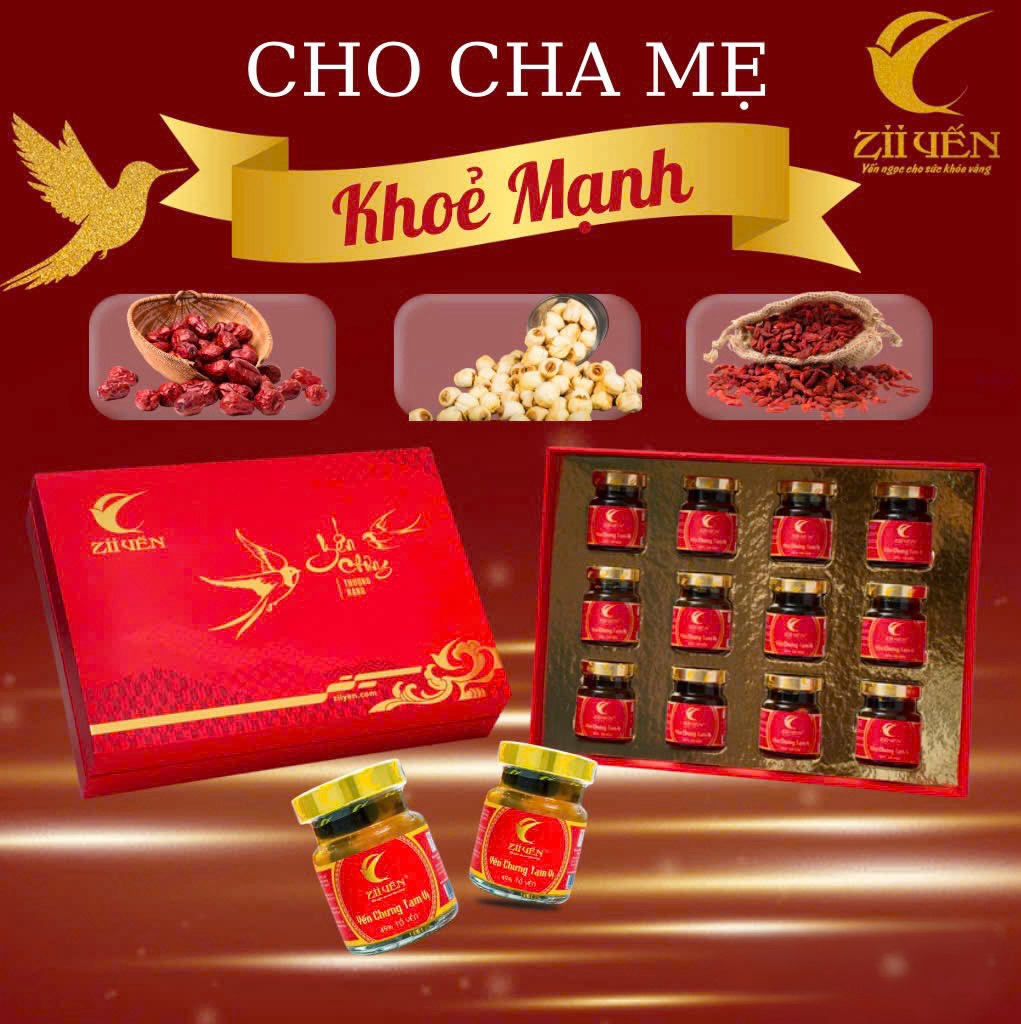 Hộp Quà Tặng 12 Hũ Yến Chưng Thượng Hạng