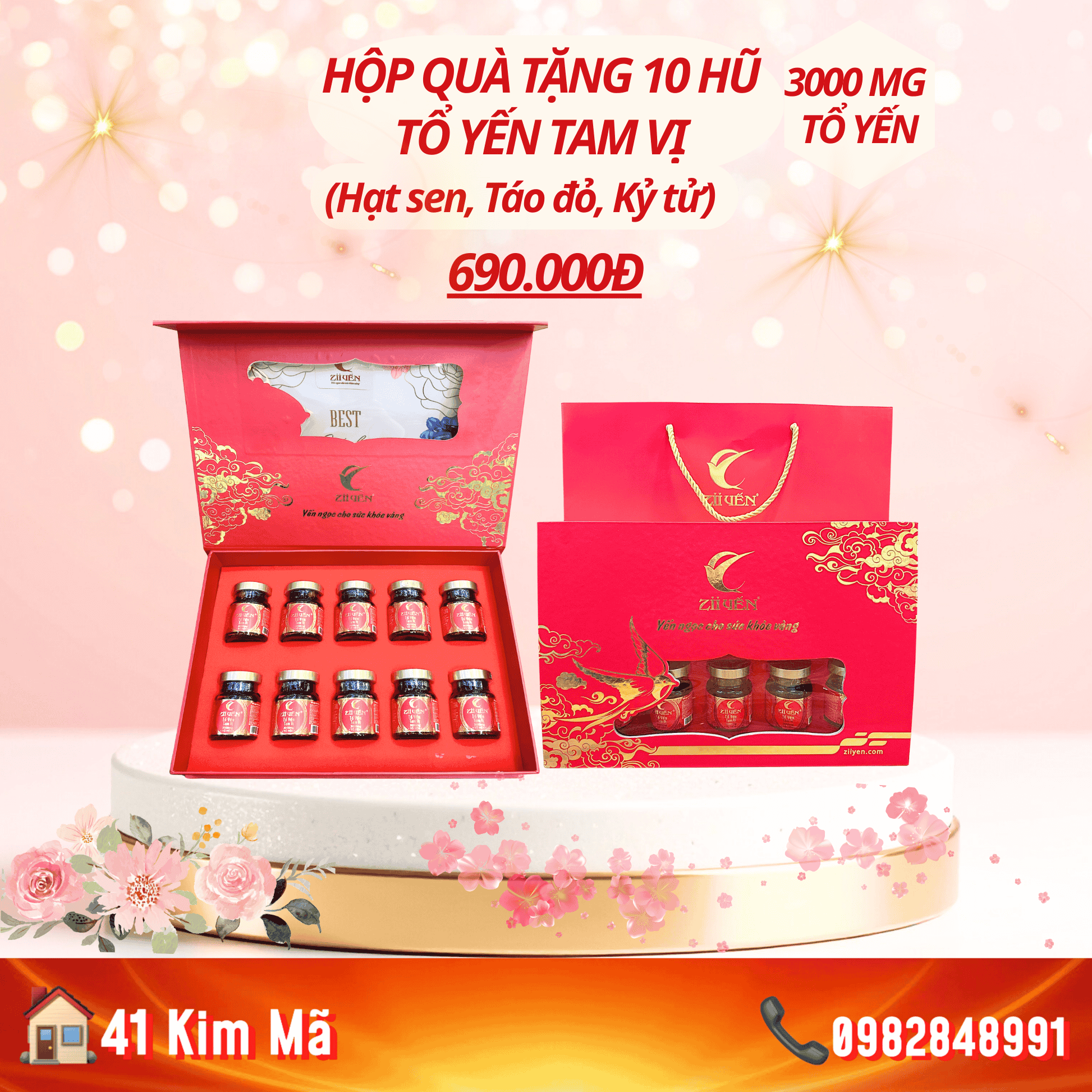 Tổ Yến Tam Vị 3000mg Yến