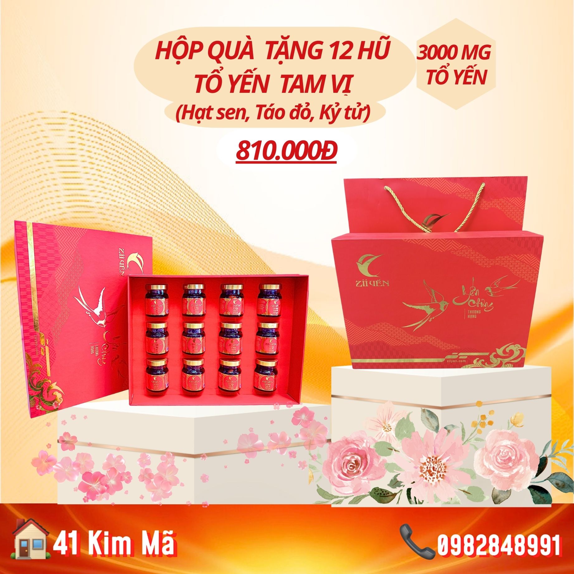 Tổ Yến Tam Vị 3000mg Yến