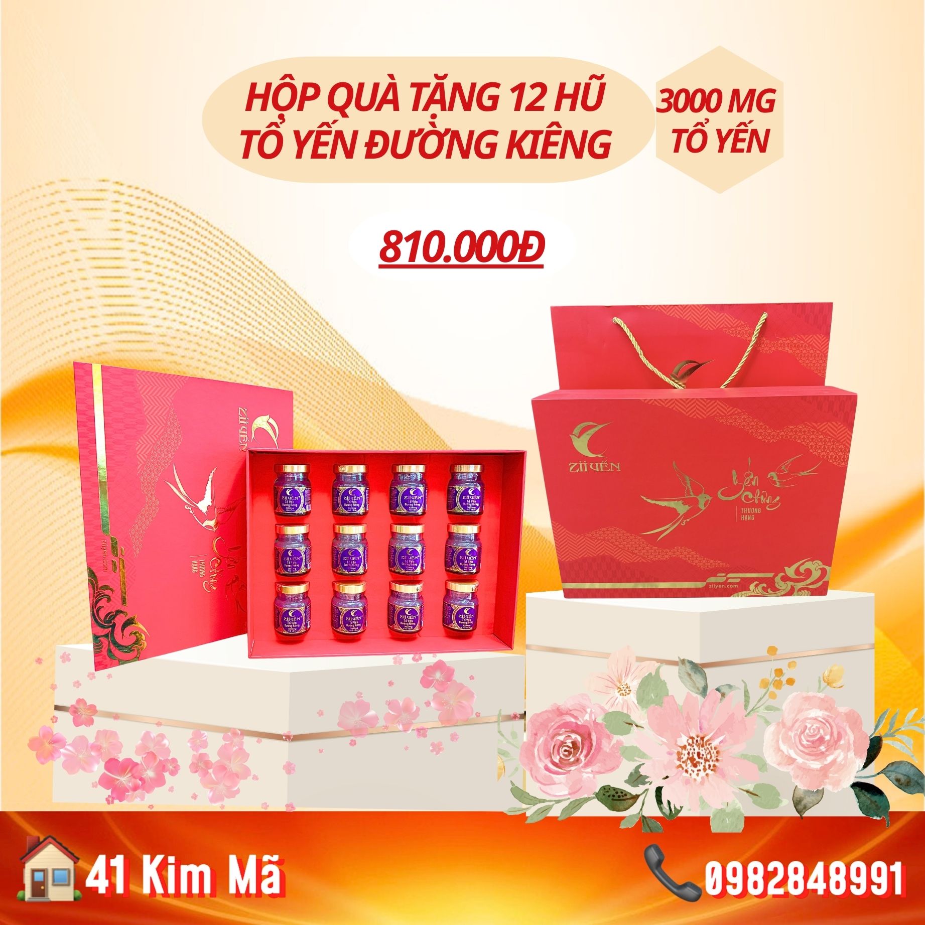 Tổ Yến Đường Kiêng 3000mg Yến