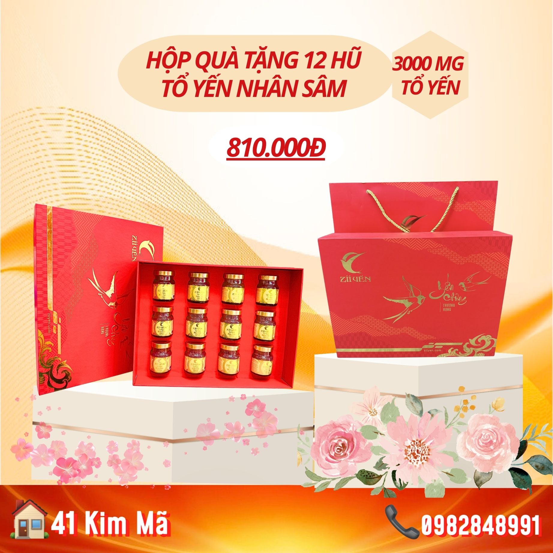 Tổ Yến Nhân Sâm 3000mg Yến