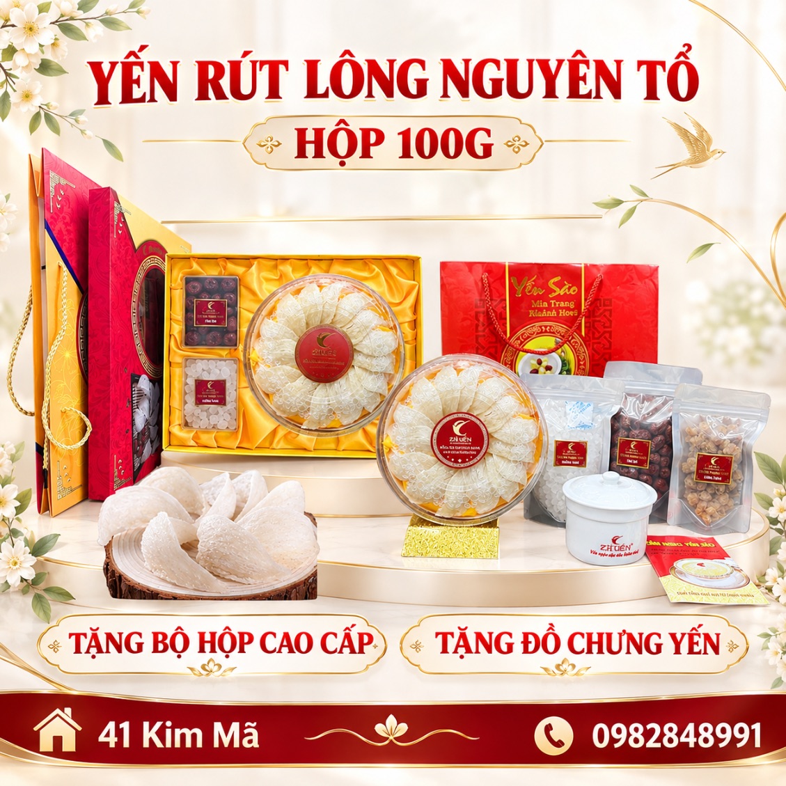 Yến Rút Lông Nguyên Tổ Xuất Khẩu