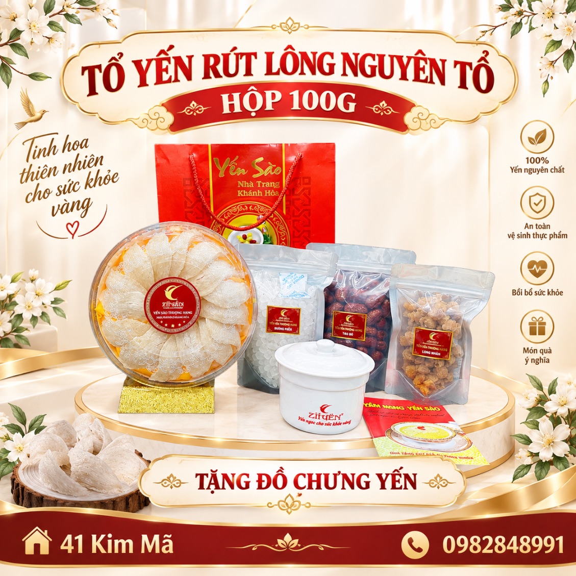 Yến Rút Lông Nguyên Tổ Xuất Khẩu