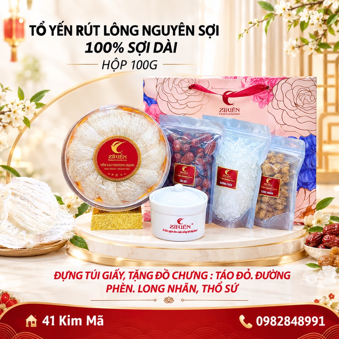 Tổ Yến Rút Lông Nguyên Sợi