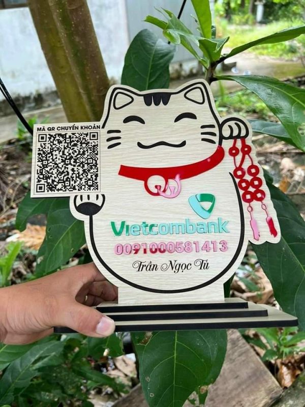 BẢNG MÃ QR CODE - BẢNG ĐỂ BÀN MÈO THẦN TÀI