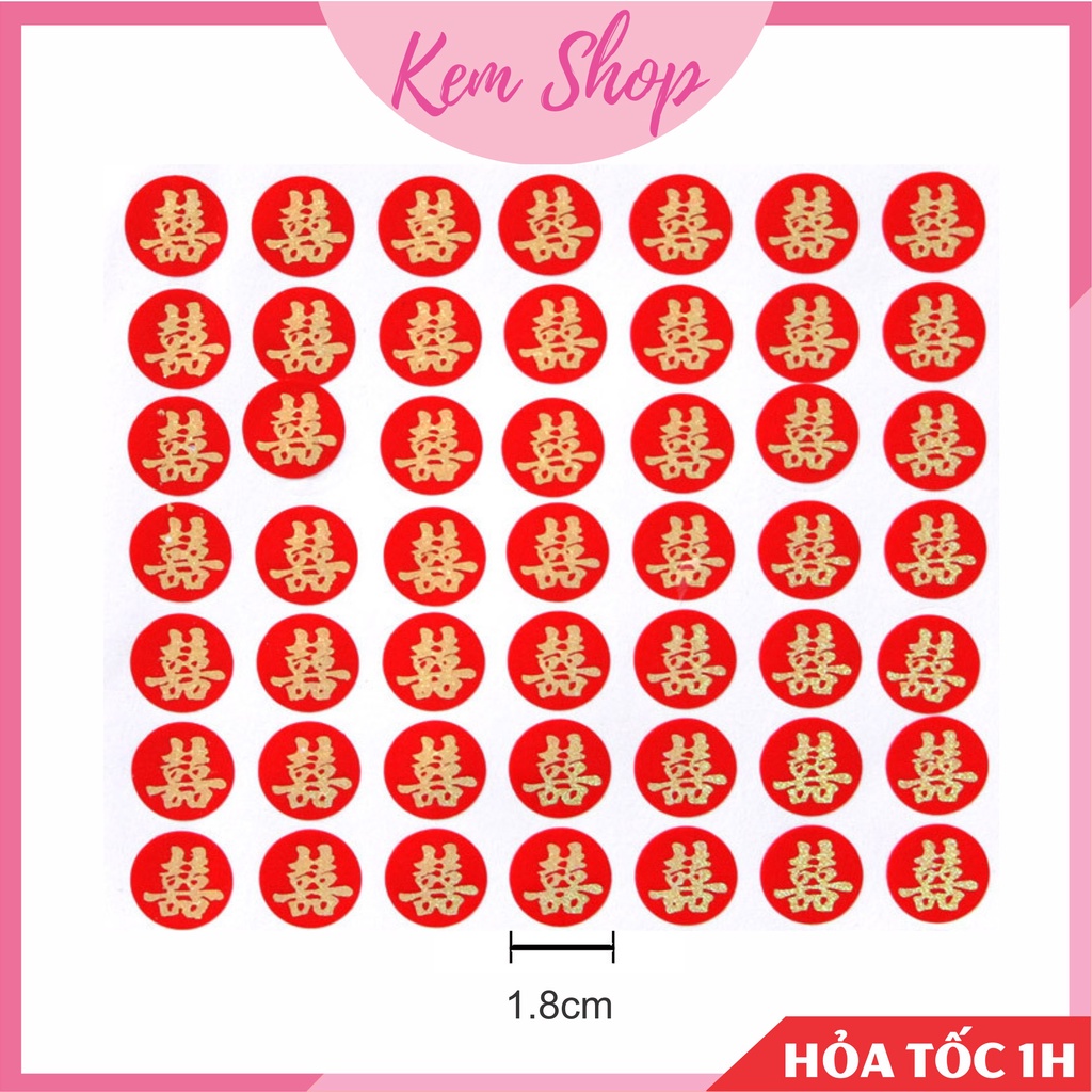 BỘ STICKERS CHỮ HỶ
