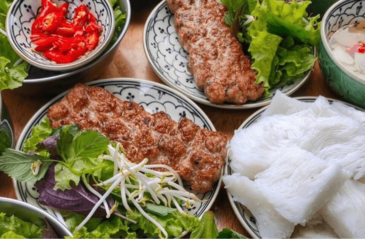 Bún chả quạt Ninh Bình