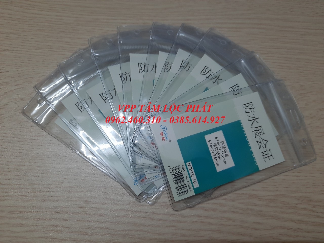 BAO THẺ TÊN 107 (LOẠI 1) chống thấm nước, KT 65*115mm