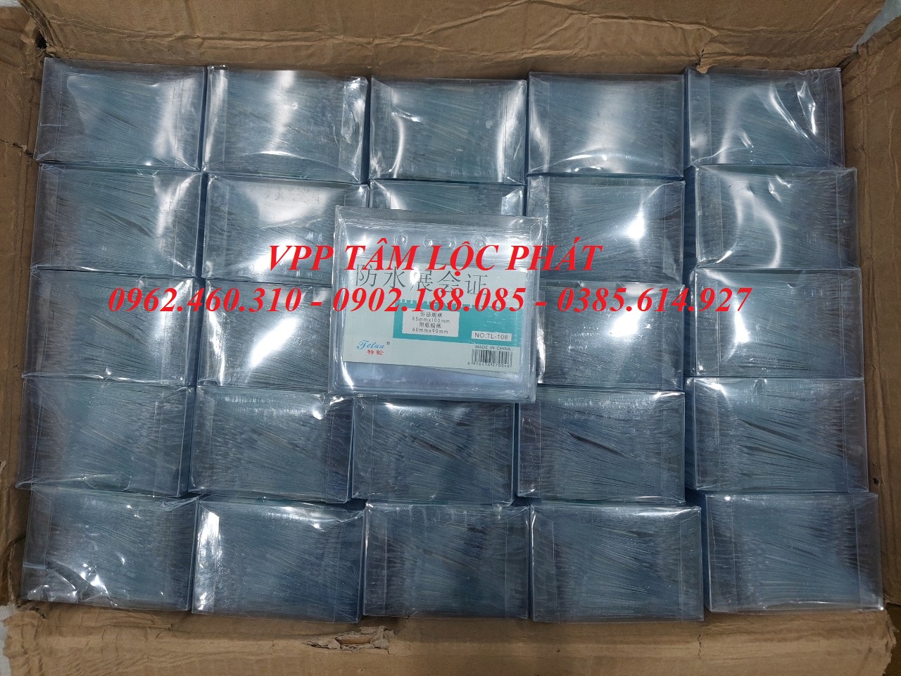 BAO THẺ TÊN 108 (LOẠI 1) chống thấm nước, KT 85*100mm