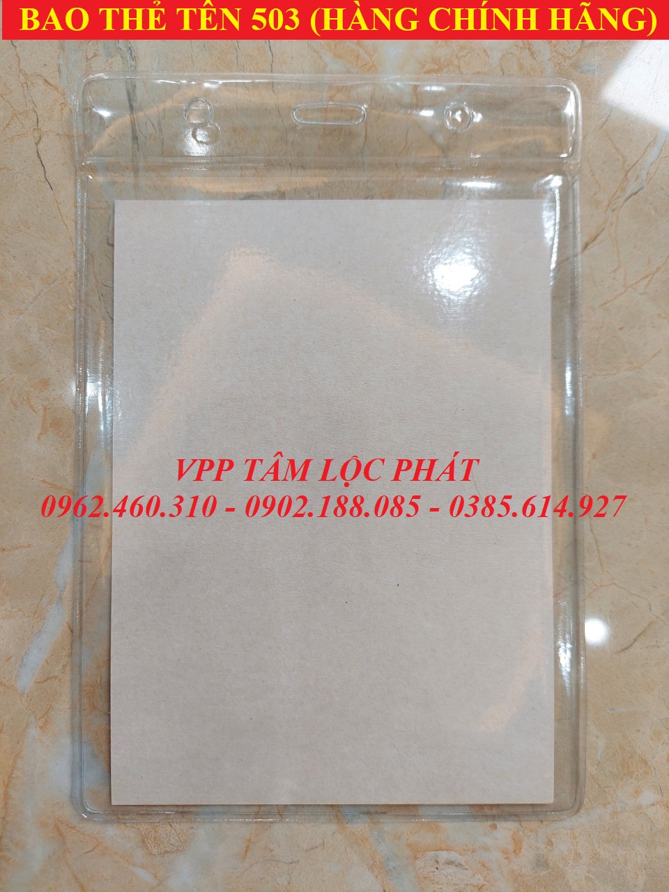 BAO THẺ TÊN 503 (LOẠI 1), KT 110*160mm
