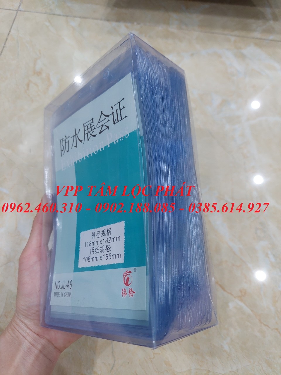 BAO THẺ TÊN A6 (LOẠI 1) chống thấm nước, KT 118*182mm