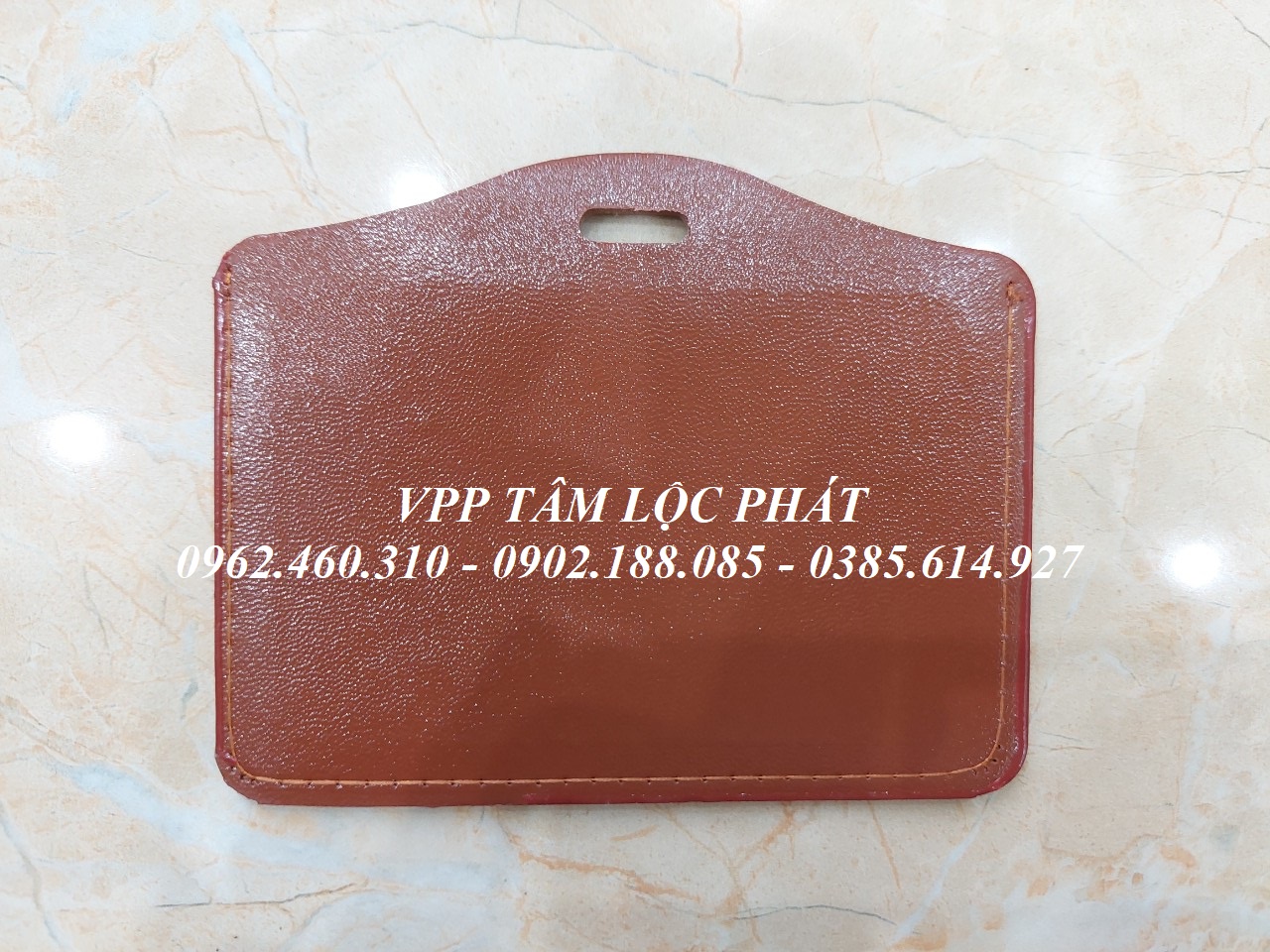 BAO THẺ DA NGANG 1 mặt màu nâu