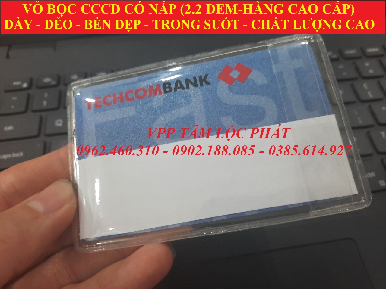 VỎ BỌC THẺ CCCD có nắp loại 2.2 dem, SỈ LH ĐỂ CÓ GIÁ TỐT NHẤT